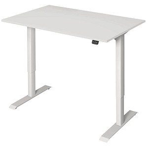 Move 1 höhenverstellbarer Schreibtisch weiß rechteckig