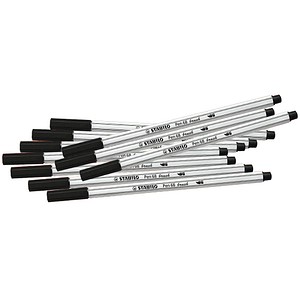 4006381546072 - STABILO Pen 68 brush Brush-Pens schwarz 10 St