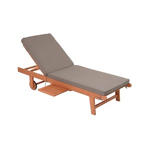 4041908136091 - Sonnenliege SAN DIEGO braun + Auflage Gartenliege Liege Relaxliege Gartenmöbel