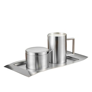 Esmeyer Milch- und Zucker-Set WAVE silber