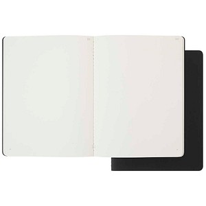 MOLESKINE Notizbücher Smart Notebook Cahier XL blanko, schwarz Hardcover 176 Seiten, 2 St. - Büroshop24