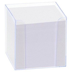 folia Zettelbox LUXBOX transparent inkl. 800 Notizzettel weiß, 1 St.