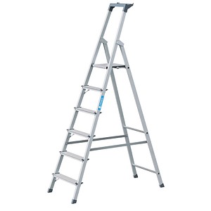 4003866441563 - Genietete Stehleiter eloxiert Scana s 6 Stufen - Zarges
