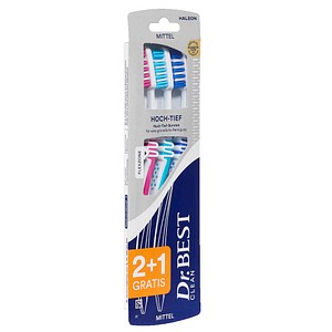 Dr.Best Zahnbürsten Hoch-Tief, 3 St.
