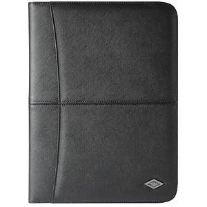 4003801859682 - Tagungsmappe Accento DIN A4 Kunstleder mit Reißverschluss inkl Schreibblock