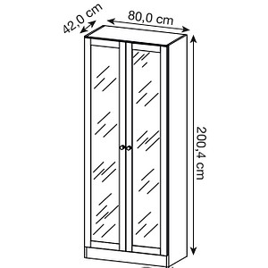 4032062026502 - Büroschrank 5 Ordnerhöhen BxTxH 800x420x2004mm Buche Silber 4032062026502 - Büroschrank 5 Ordnerhöhen BxTxH 800x420x2004mm Buche Silber