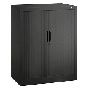 CP Omnispace Rollladenschrank schwarzgrau 2 Fachböden 80,0 x 42,0 x 103,0 cm