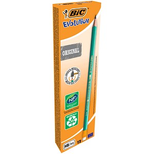 3270220083924 - BIC ECOlutions EVOLUTION 655 Bleistifte HB grün mit Radierer 12 St