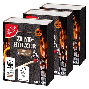 4311501036808 -  Streichhölzer TM-55 braun 3x 4311501036808 GUT&GÜNSTIG 300 Stück