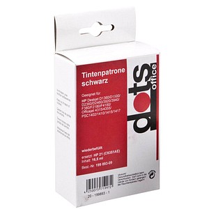 dots schwarz Tintenpatrone ersetzt HP 21XL (C9351A) dots schwarz Tintenpatrone ersetzt HP 21XL (C9351A)