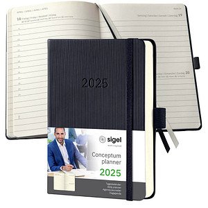 4004360781094 - SIGEL Taschenkalender Conceptum 2025 schwarz