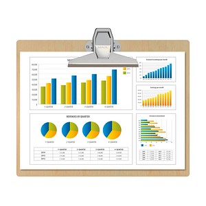 MAUL Klemmbrett MAULtilia 2394670 DIN A4 quer braun Holzhartfaser, 1 St.