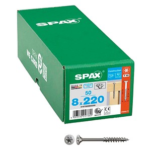 4003530257360 - Universalschrauben T40 Senkkopf Edelstahl A2 0197000802205 8 mm x 220 mm 4003530257360 50 Stück
