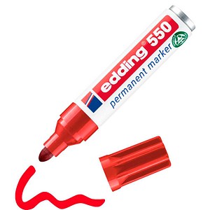 edding 550 Permanentmarker rot 3,0 – 4,0 mm, 1 St.