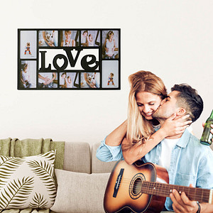 4052025959661 - Relaxdays Bilderrahmen Collage LOVE Fotorahmen 10 Bilder Wandgalerie für Fotocollagen HBT 365 x 72 x 2 cm schwarz 4052025959661 - Relaxdays Bilderrahmen Collage LOVE Fotorahmen 10 Bilder Wandgalerie für Fotocollagen HBT 365 x 72 x 2 cm schwarz