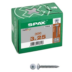 4003530258558 - Spax - Rückwandkopf Ohne Linse T-Star Plus T10 Vollgewinde 4Cut Wirox 300St 3x25