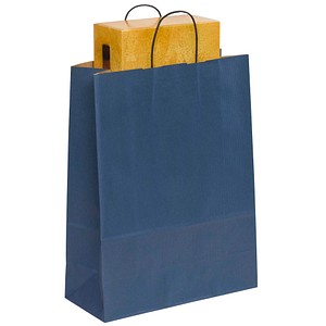 VP Papier-Tragetaschen Toptwist blau 32,0 x 42,0 cm, 50 St.