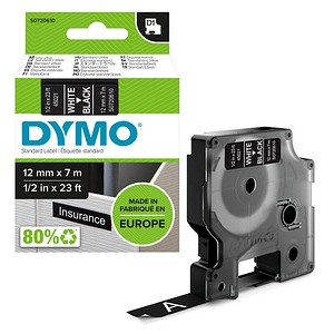 DYMO D1 Schriftbandkassette 45021 - 12mm schwarz/weiß - 7m - Image 14
