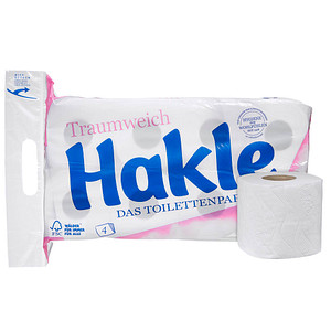 Hakle Toilettenpapier TRAUMWEICH 4-lagig, 8 Rollen