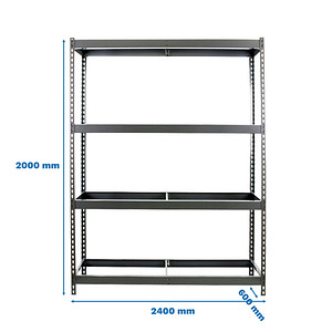 8435104975961 - Schwerlastregal SIMONFORTE 8435104975961 grau 2400 x 600 x 2000 cm 8435104975961 Simonrack