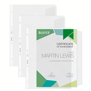 LEITZ Prospekthüllen 4764 DIN A4 transparent genarbt 0,12 mm, 50 St.