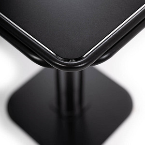3660141959567 - Meet by Paperflow Beistelltisch Bistro Stahlgestell mit MDF-Platte mit Standfuß B 800 x T 800 x H 750 mm schwarz