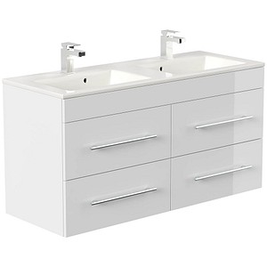 4251982674758 - POSSEIK Waschbecken mit Unterschrank HOMELINE 120 weiß glanz 1200 x 460 x 618 cm