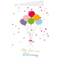 Grußkarte "Alles Gute zum Geburtstag" im Luftballon-Design (DIN B6, 4-seitig, mit Umschlag) Grußkarte "Alles Gute zum Geburtstag" im Luftballon-Design (DIN B6, 4-seitig, mit Umschlag)