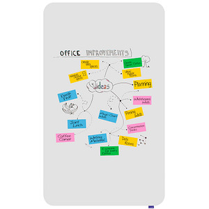 8713797108515 - Whiteboard Essence für die Wandmontage im Hochformat B 1195 x H 2000 mm Stahl weiß emailliert magnethaftend inkl Befestigungsmaterial