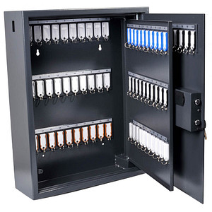 8717448015658 - High Security Schlüsseltresor grau mit 100 Haken Elektronikschloss  8717448015658 pavo
