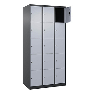 4068427573138 - Schließfachschrank Classic Plus schwarzgrau weißaluminium 080000-305 S10036 15 Schließfächer 900 x 500 x 1850 cm 4068427573 4068427573138 - Schließfachschrank Classic Plus schwarzgrau weißaluminium 080000-305 S10036 15 Schließfächer 900 x 500 x 1850 cm 4068427573