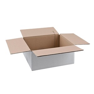 Nestler Wellpapp-Faltkartons 1-wellig weiß 27,0 x 23,0 x 11,7 cm Außenmaß, 20 St.