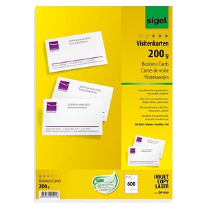 Sigel DP939 Visitenkarten 85x55 mm Laser/Inkjet 200 g/m² 600 Stück