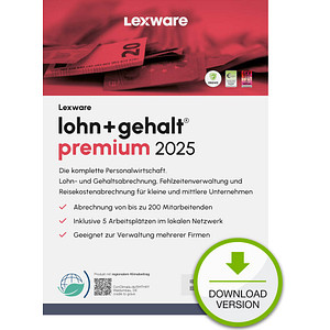 9783648179857 - LEXWARE lohn+gehalt premium 2025 Software Vollversion (Download-Link)