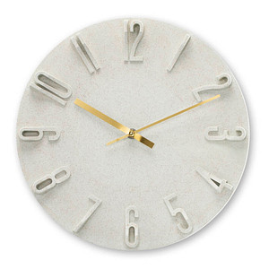 4047443519986 - 185880 Uhren und Wecker Wanduhr Korfu beige    30cm 3D Ziffern                185880 185880 4047443519986