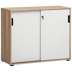 4027181124604 - Schiebetürenschrank Emmik Emmik 702043 weiß eiche 1 Fachboden 1001 x 410 x 836 cm 4027181124604 MÖBELPARTNER
