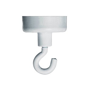 Franken Haftmagnet HM25, Rund mit Haken, 25mm Ø, weiß, 4000g 4016946001519 Franken
