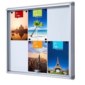 Showdown Displays Schaukasten SL B1 SCSL6XA4, 6xA4, silber, magnetisch 8595578316278 Showdown Displays