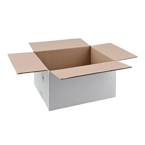 Nestler Wellpapp-Faltkartons 1-wellig weiß 31,0 x 24,0 x 16,7 cm Außenmaß, 20 St.