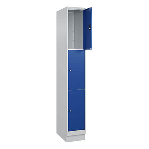 4066681682436 - Schließfachschrank Classic PLUS enzianblau lichtgrau 080020-103 S10003 3 Schließfächer 300 x 500 x 1950 cm 4066681682436 CP