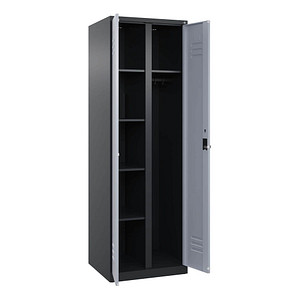 4068427573329 - Spind Classic Plus schwarzgrau 080600-20 S10055 1 Schließfach 600 x 500 x 1850 cm 4068427573329 C+P-Möbel