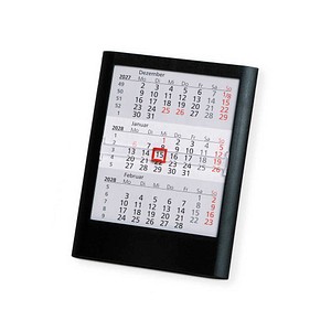 Tischkalender Einsteckkalender 2027/2028 schwarz, 1 St.