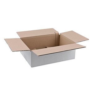 Nestler Wellpapp-Faltkartons 1-wellig weiß 31,5 x 22,5 x 11,7 cm Außenmaß, 20 St.