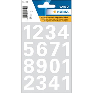 HERMA Klebenummern 4170 Zahlen, weiß, 10x 32 Etiketten