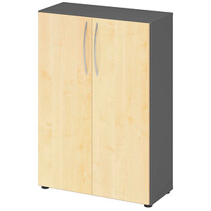 4032062305164 - HAMMERBACHER Aktenschrank 4550 V4550 G 3 BM grafit ahorn 2 Fachböden 800 x 346 x 1144 cm