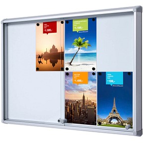 Showdown Displays Schaukasten SL B1 SCSL8XA4, 8xA4, silber, magnetisch 8595578316285 Showdown Displays
