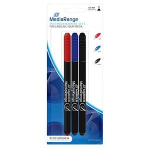 4260057125217 - CD DVD BlueRay-Marker MR701 3er Etui farbig sortiert 07mm Rundspitze 4260057125217 3 Stück
