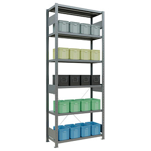 4004514202888 - Gebrüder Schulte - Fachbodenregal Komplettregale MULTIplus250 2500x1000x400mm (Grundregal) Traglast 250kg