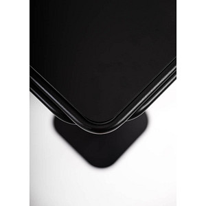 3660141959550 - Meet by Paperflow Beistelltisch Bistro Stahlgestell mit MDF-Platte mit Standfuß B 600 x T 600 x H 750 mm schwarz