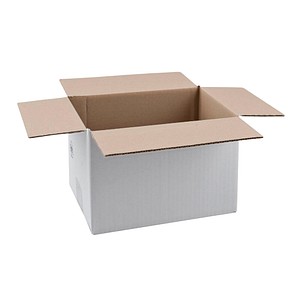 Nestler Wellpapp-Faltkartons 1-wellig weiß 27,0 x 18,0 x 18,7 cm Außenmaß, 20 St.